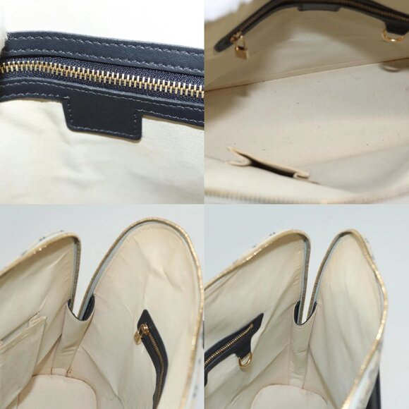 LOUIS VUITTON Monogram Mini Alma Haut Hand Bag Blue M92202 LV Auth 117318 - Picture 12 of 14